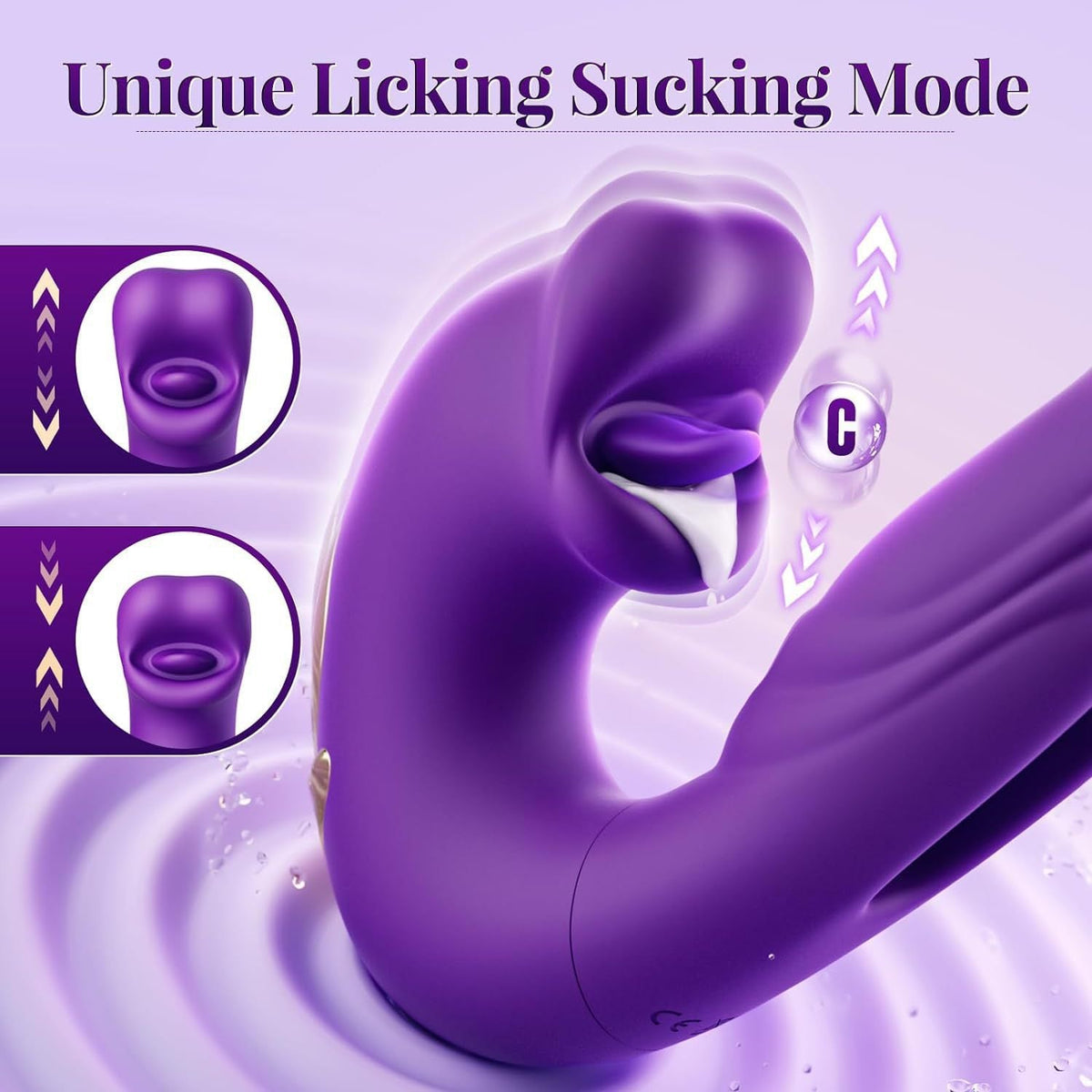 Foreign Trade New Three-In-One Mouth Slap Tongue Vibrator For Women With 7-Frequency Sucking And Triggering G-Spot Masturbation Device Wholesale