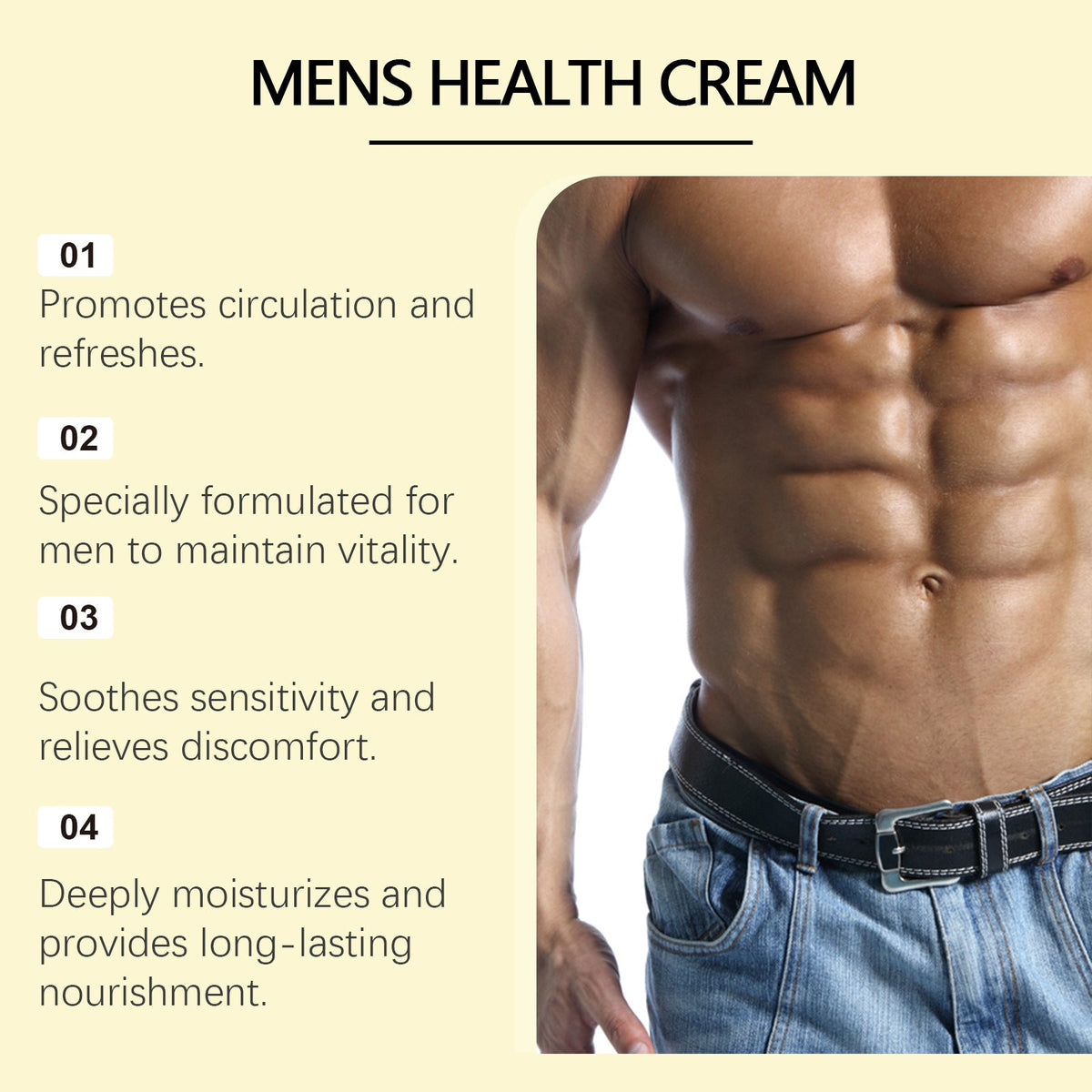 Men'S Care Cream Daily Care And Nourishing Men'S Skin Gentle Formula Massage Care Cream